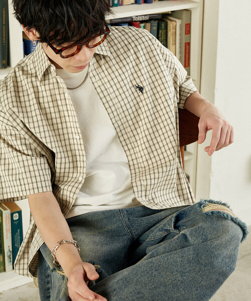 U.S. POLO ASSN.(ユーエスポロアッスン)の「U.S. POLO ASSN.U.S. POLO ASSN. × PUBLUX/ユーエスポロアッスン 別注 ワンポイント チェック ショートスリーブシャツ 限定(シャツ/ブラウス・メンズ・チャコールグレー/ブラック/ホワイト/モカ/ベージュ/ネイビー・S/M/L)」の18枚目の写真