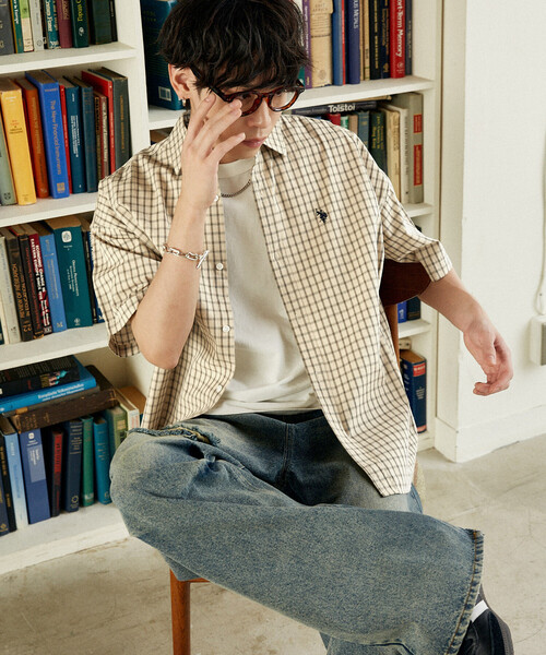 U.S. POLO ASSN.(ユーエスポロアッスン)の「U.S. POLO ASSN.U.S. POLO ASSN. × PUBLUX/ユーエスポロアッスン 別注 ワンポイント チェック ショートスリーブシャツ 限定(シャツ/ブラウス・メンズ・チャコールグレー/ブラック/ホワイト/モカ/ベージュ/ネイビー・S/M/L)」の22枚目の写真