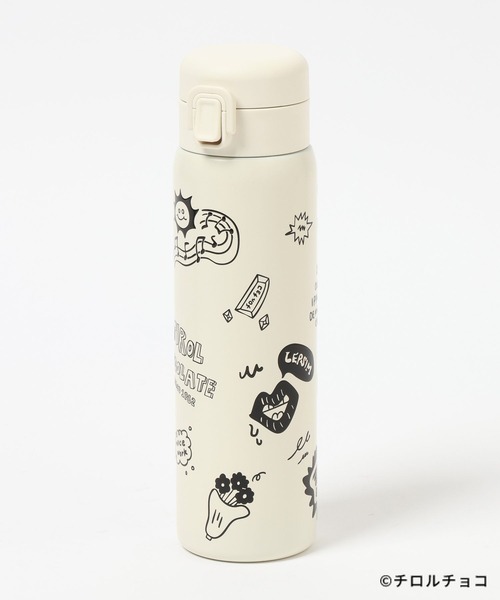 LEPSIM（レプシィム）の「【チロルチョコ×LEPSIM】ステンレスボトル　647429（グラス/マグカップ/タンブラー・レディース・ブラック/アイボリー・ONE SIZE）」の3枚目の写真