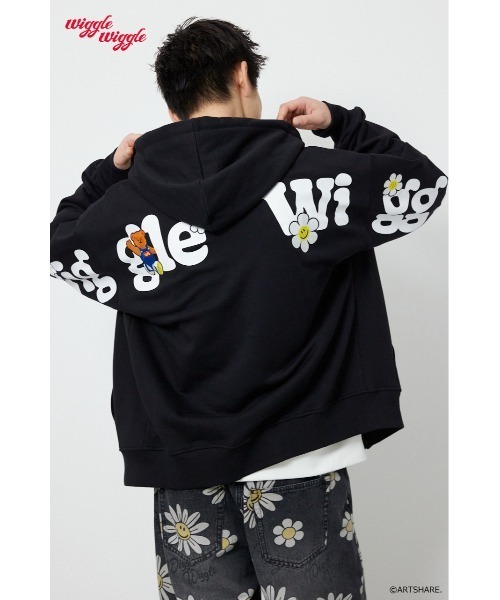 RODEO CROWNS WIDE BOWL（ロデオクラウンズワイドボウル）の「(wiggle wiggle)ZIPパーカー（パーカー・レディース・グレー×ホワイト/ブラック/ピンク・FREE）」の18枚目の写真