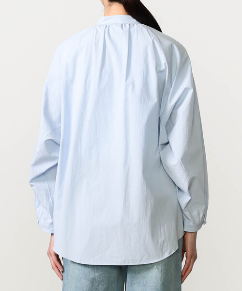 ORCIVAL（オーシバル）の「ORCIVAL | コットンタイプライター 長袖バンドカラーシャツ WOMEN（シャツ/ブラウス・レディース・アイボリー/サックスブルー・1）」の10枚目の写真