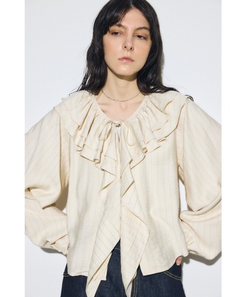 ラッフルロングスリーブブラウス（シャツ/ブラウス）｜AZUL BY MOUSSY