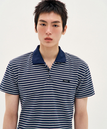 PROCESS（プロセス）の「Stripe PK Short-Sleeve - Navy（Tシャツ/カットソー）」