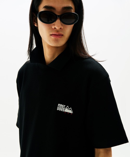 FIRST DOWN(ファーストダウン)の「サーマル スリーブポロシャツ(ポロシャツ・メンズ・チャコールグレー/アイボリー・M/L/XL)」の18枚目の写真
