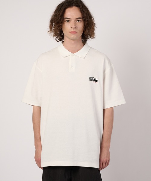 FIRST DOWN(ファーストダウン)の「サーマル スリーブポロシャツ(ポロシャツ・メンズ・チャコールグレー/アイボリー・M/L/XL)」の12枚目の写真