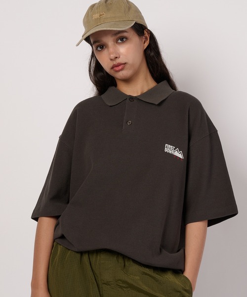 FIRST DOWN(ファーストダウン)の「サーマル スリーブポロシャツ(ポロシャツ・メンズ・チャコールグレー/アイボリー・M/L/XL)」の9枚目の写真
