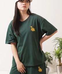 STAY GOLD（ステイゴールド）の「【STAYGOLD】LA ロゴ刺繍 ショート丈 ボックスシルエット 裏毛スウェットTシャツ   セットアップ対応   LA Logo Embroidered Sweatshirt T-Shirt（Tシャツ/カットソー）」