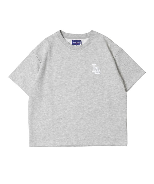 STAY GOLD（ステイゴールド）の「【STAYGOLD】LA ロゴ刺繍 ショート丈 ボックスシルエット 裏毛スウェットTシャツ / セットアップ対応 / LA Logo Embroidered Sweatshirt T-Shirt（Tシャツ/カットソー・レディース・ブラック/ホワイト/グリーン/ネイビー/グレー・XL/M/L）」の12枚目の写真