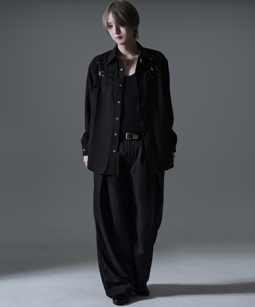 RUDOL(ルドル)の「『RUDOL/ルドル』スタッズ変形ワイドスラックス(スラックス・メンズ・ブラック/グレー系その他/ブラック系その他/グレー・M/L)」の6枚目の写真
