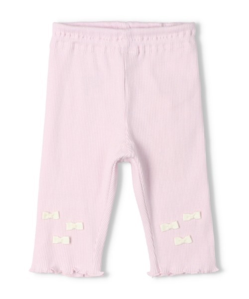 kids zoo(キッズズー)の「リボン付6分丈ハーフレギンス(その他パンツ・キッズ・ピンク/ラベンダー・80/90)」の1枚目の写真