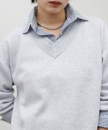 LARUTA（ラルータ）の「【LARUTA】スウェットライクダブルジャガード2重Vネックニットプルオーバー（ニット/セーター）」