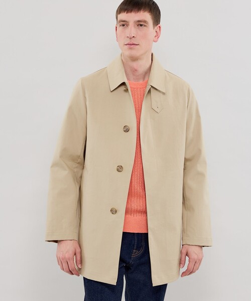 MACKINTOSH LONDON(マッキントッシュ ロンドン)の「【DUNFORD SHORT】コットンボンディングステンカラーコート(ステンカラーコート・メンズ・ベージュ/ネイビー・40/38/42)」の2枚目の写真