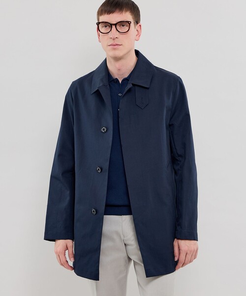 MACKINTOSH LONDON(マッキントッシュ ロンドン)の「【DUNFORD SHORT】コットンボンディングステンカラーコート(ステンカラーコート・メンズ・ベージュ/ネイビー・40/38/42)」の1枚目の写真