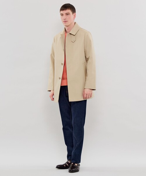 MACKINTOSH LONDON(マッキントッシュ ロンドン)の「【DUNFORD SHORT】コットンボンディングステンカラーコート(ステンカラーコート・メンズ・ベージュ/ネイビー・40/38/42)」の4枚目の写真