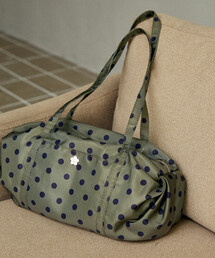 PUBLUX（パブリュクス）の「MARY QUANT × PUBLUX/マリークワント ロゴ刺繍 ギャザー ボストンバッグ　限定展開（ボストンバッグ）」