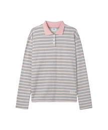 ソフトカラーストライプTシャツ (2色)