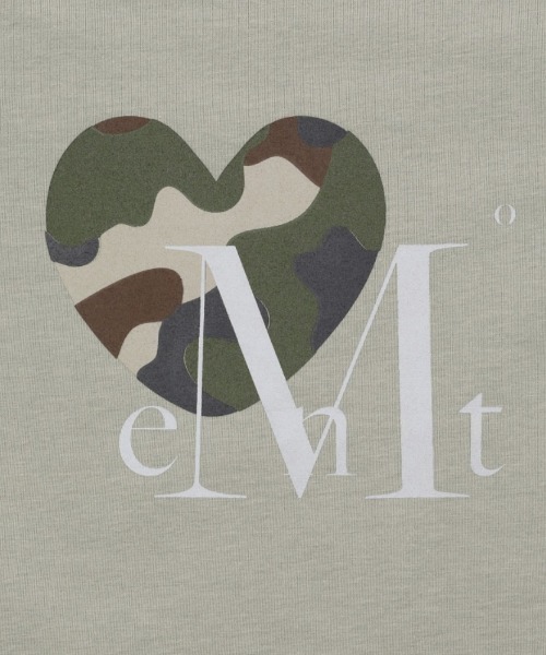MUCENT(ムセント)の「A'GEM/9 × .kom 『MUCENT/ムセント』 CANYON HEART CAMO HALF T UNISEX/キャニオンハートカモ Tシャツ(Tシャツ/カットソー・レディース・カーキ/チャコールグレー・XS)」の14枚目の写真