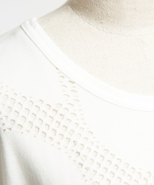 gomme(ゴム)の「ロングメッシュT(Tシャツ/カットソー・レディース・ブラウン/ホワイト/ブラック・MEDIUM)」の5枚目の写真