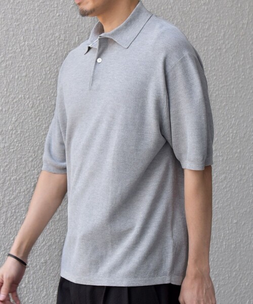 SHIPS any(シップス エニィ)の「SHIPS any:〈手洗い可能〉TEXBRID(R) ドライタッチ サマー ニット ポロシャツ◇(ポロシャツ・メンズ・ブラック/グレー/ネイビー・X-LARGE/LARGE/MEDIUM)」の20枚目の写真