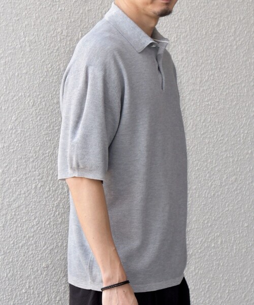 SHIPS any(シップス エニィ)の「SHIPS any:〈手洗い可能〉TEXBRID(R) ドライタッチ サマー ニット ポロシャツ◇(ポロシャツ・メンズ・ブラック/グレー/ネイビー・X-LARGE/LARGE/MEDIUM)」の21枚目の写真