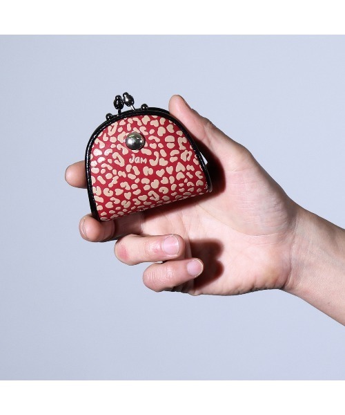 JAM HOME MADE（ジャムホームメイド）の「印伝/印傳屋 鹿革 レザー ガマコインケース レオパード レッド/ブランド/コラボ/メンズ/人気（コインケース・メンズ・レッド系その他・ONE SIZE）」の8枚目の写真