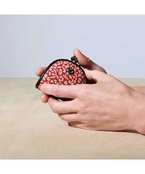 JAM HOME MADE（ジャムホームメイド）の「印伝/印傳屋 鹿革 レザー ガマコインケース レオパード レッド/ブランド/コラボ/メンズ/人気（コインケース・メンズ・レッド系その他・ONE SIZE）」の9枚目の写真