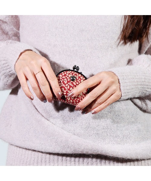 JAM HOME MADE（ジャムホームメイド）の「印伝/印傳屋 鹿革 レザー ガマコインケース レオパード レッド/ブランド/コラボ/メンズ/人気（コインケース・メンズ・レッド系その他・ONE SIZE）」の3枚目の写真