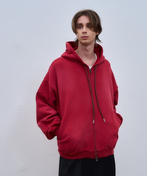 ajouter flow（アジューテフロー）の「【ajouter flow】bleach double zip hoodie（パーカー・メンズ・レッド/ブルー・LARGE/MEDIUM）」の11枚目の写真