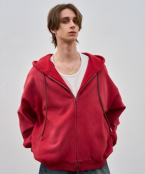 ajouter flow（アジューテフロー）の「【ajouter flow】bleach double zip hoodie（パーカー・メンズ・レッド/ブルー・LARGE/MEDIUM）」の12枚目の写真