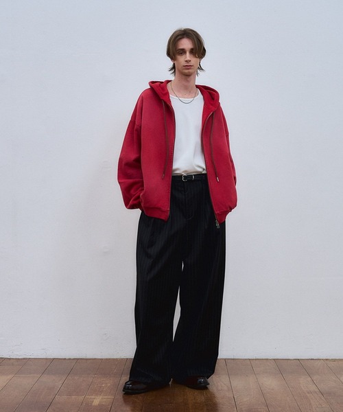 ajouter flow（アジューテフロー）の「【ajouter flow】bleach double zip hoodie（パーカー・メンズ・レッド/ブルー・LARGE/MEDIUM）」の16枚目の写真