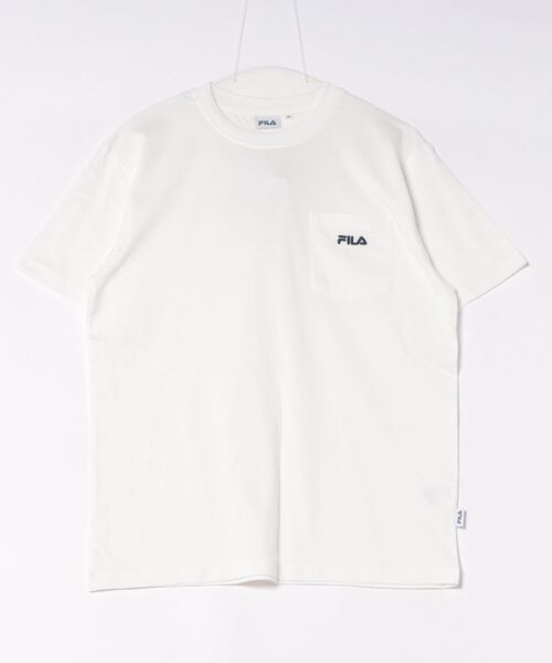 FILA（フィラ）の「《FILA》S/S POCKET T-SHIRT（Tシャツ/カットソー・メンズ・ホワイト/ネイビー/杢グレー・LL/L/M）」の2枚目の写真