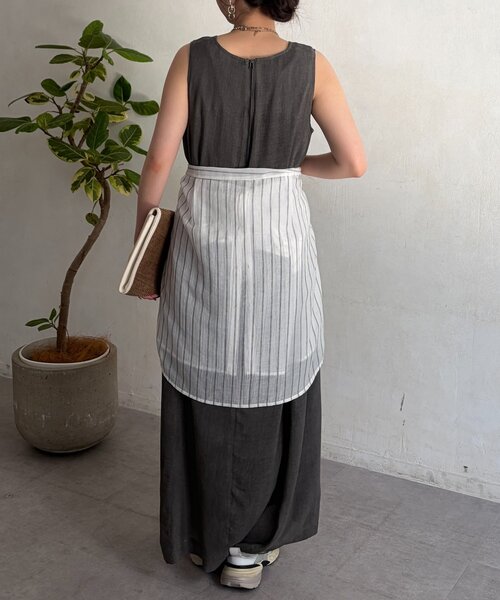 Chez toi（シェトワ）の「シアーデニムBACKZIPワンピース（ワンピース・レディース・インディゴブルー/チャコールグレー/サックスブルー・FREE）」の14枚目の写真