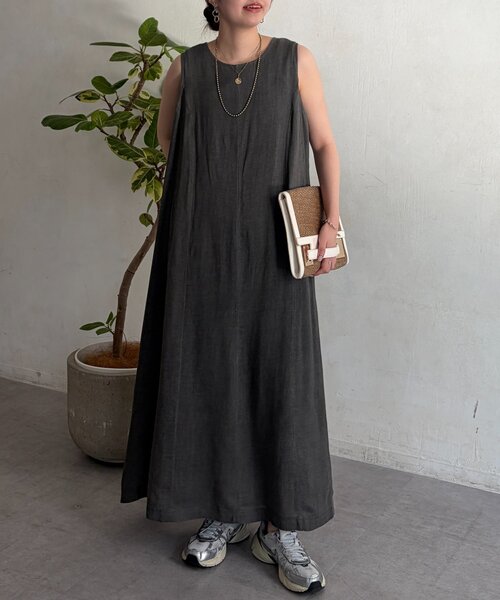 Chez toi（シェトワ）の「シアーデニムBACKZIPワンピース（ワンピース・レディース・インディゴブルー/チャコールグレー/サックスブルー・FREE）」の15枚目の写真