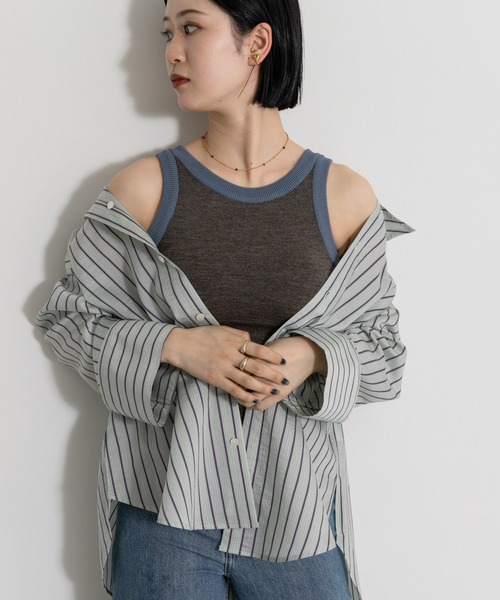トップス BACK OPEN AMERICAN SLEEVES RIB TANK nakes AMERICAN SLEEVE RIB TANK 【公式通販】