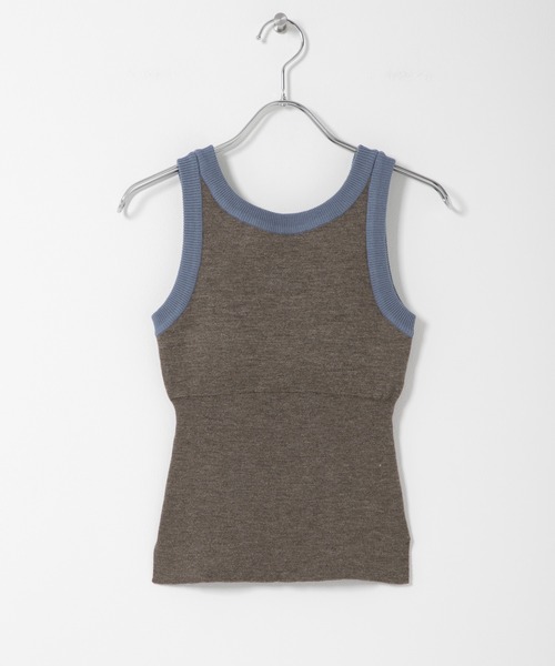 THE GOODLAND MARKET(ザグッドランドマーケット)の「nakes AMERICAN SLEEVE RIB TANK(タンクトップ・レディース・グレー/ブラック/ダークブラウン・1)」の18枚目の写真