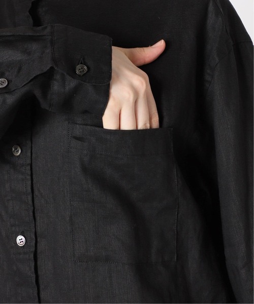 FRAMeWORK(フレームワーク)の「≪追加≫フレンチリネンドロストシャツ 2(シャツ/ブラウス・レディース・ホワイト/ブラック・FREE)」の6枚目の写真