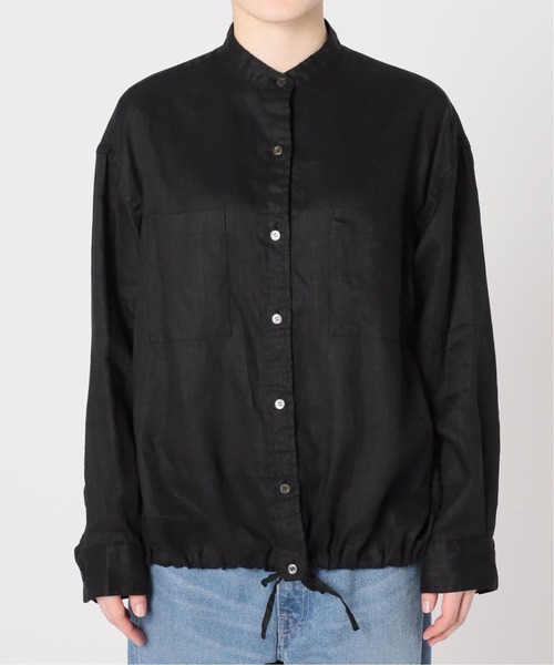 FRAMeWORK(フレームワーク)の「≪追加≫フレンチリネンドロストシャツ 2(シャツ/ブラウス・レディース・ホワイト/ブラック・FREE)」の11枚目の写真