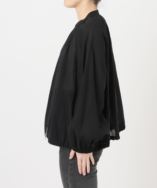 JOURNAL STANDARD relume（ジャーナルスタンダード　レリューム）の「［手洗い可］シアーギャザージップブルゾン（その他アウター・レディース・ブラック/ベージュ・FREE）」の18枚目の写真