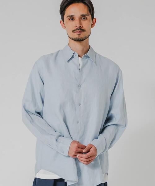 URBAN RESEARCH（アーバンリサーチ）の「LINEN REGULAR SHIRTS（シャツ/ブラウス・メンズ・ブラック/ベージュ/ネイビー/ブルー系その他・MEDIUM/LARGE）」の4枚目の写真