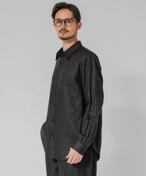 URBAN RESEARCH（アーバンリサーチ）の「LINEN REGULAR SHIRTS（シャツ/ブラウス・メンズ・ブラック/ベージュ/ネイビー/ブルー系その他・MEDIUM/LARGE）」の5枚目の写真