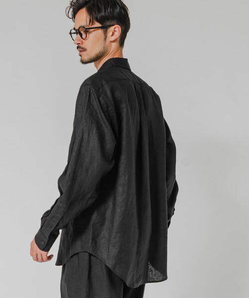 URBAN RESEARCH（アーバンリサーチ）の「LINEN REGULAR SHIRTS（シャツ/ブラウス・メンズ・ブラック/ベージュ/ネイビー/ブルー系その他・MEDIUM/LARGE）」の6枚目の写真