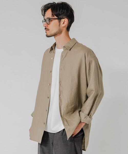 URBAN RESEARCH（アーバンリサーチ）の「LINEN REGULAR SHIRTS（シャツ/ブラウス・メンズ・ブラック/ベージュ/ネイビー/ブルー系その他・MEDIUM/LARGE）」の12枚目の写真