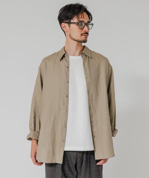 URBAN RESEARCH（アーバンリサーチ）の「LINEN REGULAR SHIRTS（シャツ/ブラウス・メンズ・ブラック/ベージュ/ネイビー/ブルー系その他・MEDIUM/LARGE）」の14枚目の写真