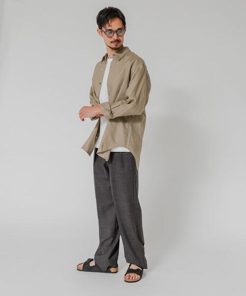 URBAN RESEARCH（アーバンリサーチ）の「LINEN REGULAR SHIRTS（シャツ/ブラウス・メンズ・ブラック/ベージュ/ネイビー/ブルー系その他・MEDIUM/LARGE）」の16枚目の写真