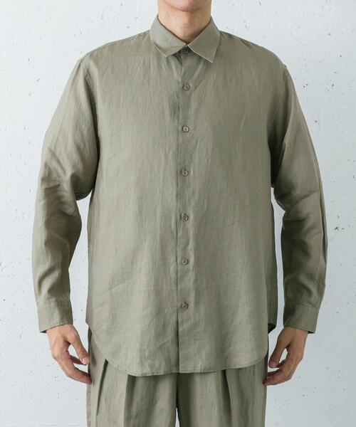 URBAN RESEARCH（アーバンリサーチ）の「LINEN REGULAR SHIRTS（シャツ/ブラウス・メンズ・ブラック/ベージュ/ネイビー/ブルー系その他・MEDIUM/LARGE）」の17枚目の写真