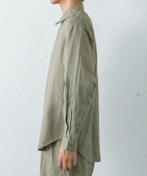 URBAN RESEARCH（アーバンリサーチ）の「LINEN REGULAR SHIRTS（シャツ/ブラウス・メンズ・ブラック/ベージュ/ネイビー/ブルー系その他・MEDIUM/LARGE）」の18枚目の写真