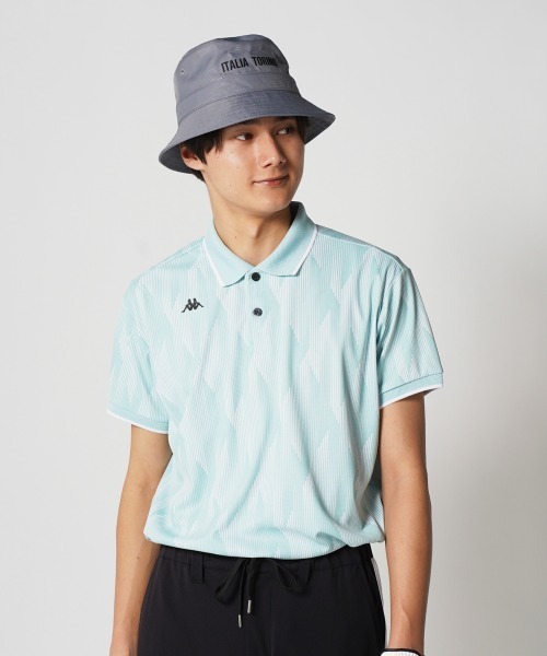 Kappa(カッパ)の「【Kappa/カッパ】総柄半袖ポロシャツ 吸汗速乾 UVカット ゴルフ(シャツ/ブラウス・メンズ・ブラック/ホワイト/グリーン・LARGE/X-LARGE/XX-LARGE)」の3枚目の写真