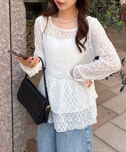 RANAN(ラナン)の「メローティアードデザインカットソー(Tシャツ/カットソー・レディース・ホワイト系その他/ホワイト系その他2/ブラック系その他/ブラック系その他2・LL/L/M)」の17枚目の写真