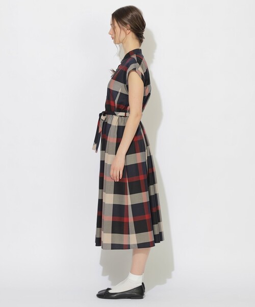 CB CRESTBRIDGE(シービークレストブリッジ)の「クレストブリッジチェックフレンチスリーブワンピース(ワンピース・レディース・ベージュ系その他3・M/S)」の9枚目の写真