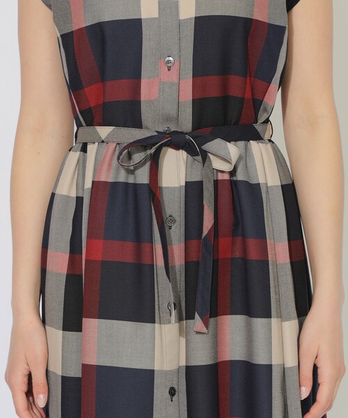 CB CRESTBRIDGE(シービークレストブリッジ)の「クレストブリッジチェックフレンチスリーブワンピース(ワンピース・レディース・ベージュ系その他3・M/S)」の11枚目の写真